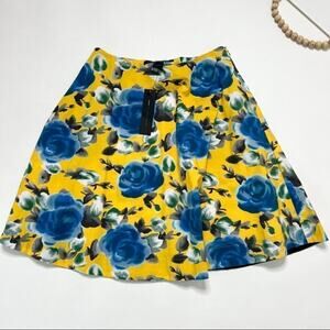 Marc by Marc Jacobs Yellow Floral Rose Skirt SZ 4 NWT